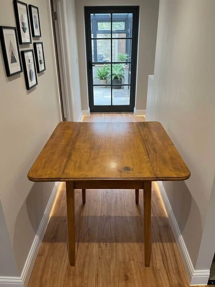 Vintage Mid-Century 1950s Solid Hard Maple Drop-Leaf Table - photo 3