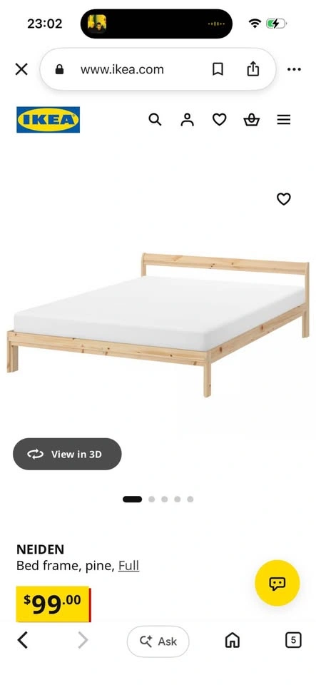IKEA neiden bed frame - photo 2
