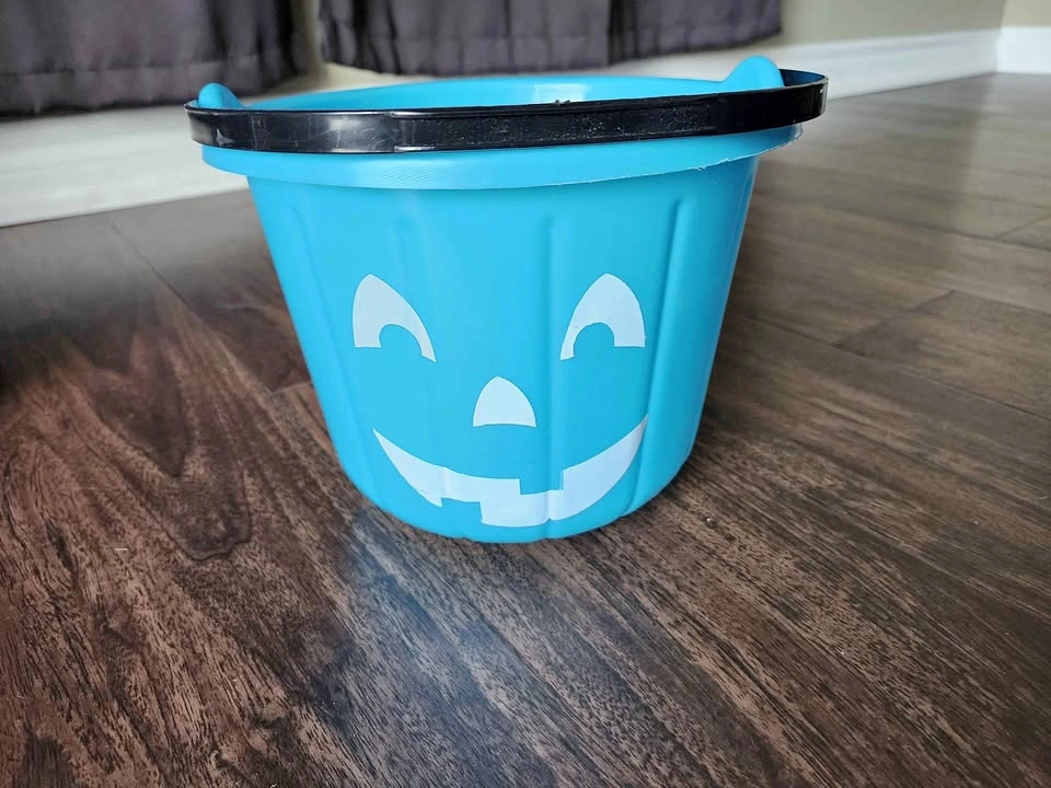 Teal Halloween Bucket