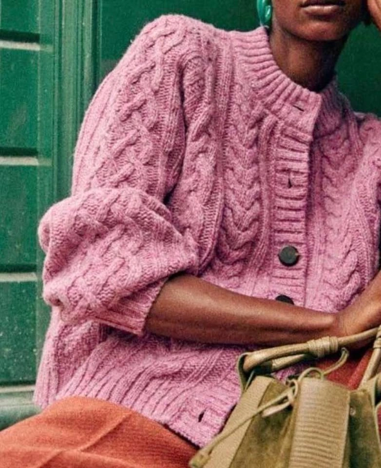 Sézane Andina Cardigan, rose garden, XS, NWT