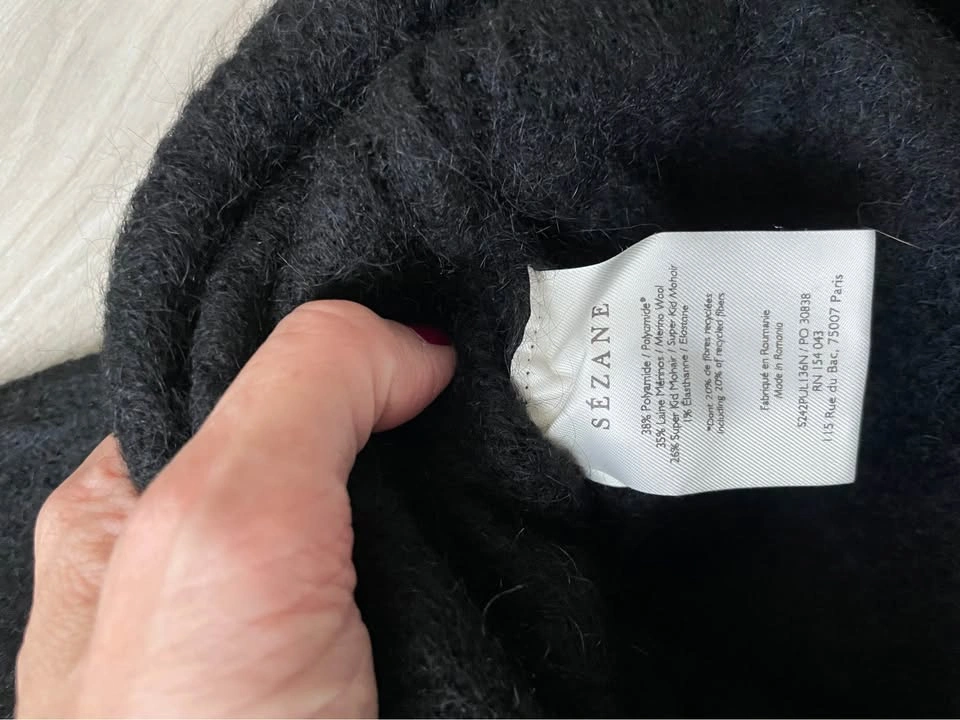 Sézane black Trudy jumper, very soft, XXS - photo 3
