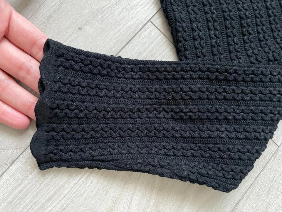 Black high neck Sézane jumper, stretchy - photo 4