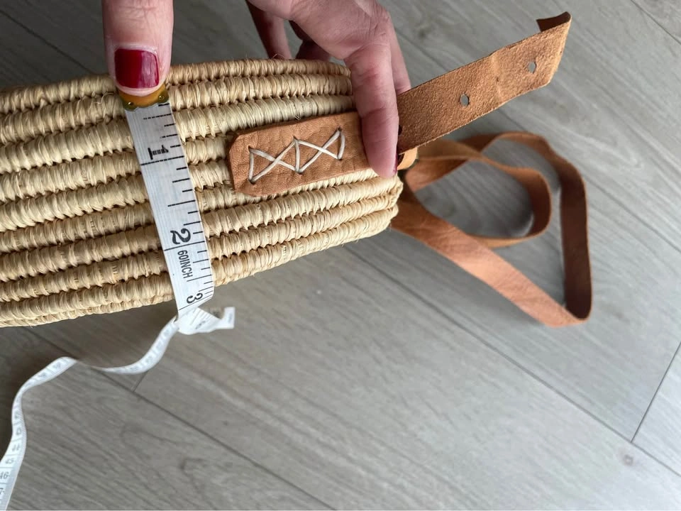 Raffia round bag handmade in Morocco - photo 4