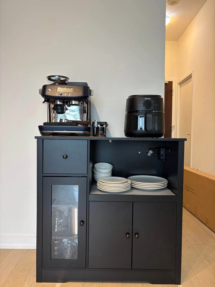 Like-New Counter-Height Kitchen Cabinet / Coffee Bar – 35” Tall - photo 2