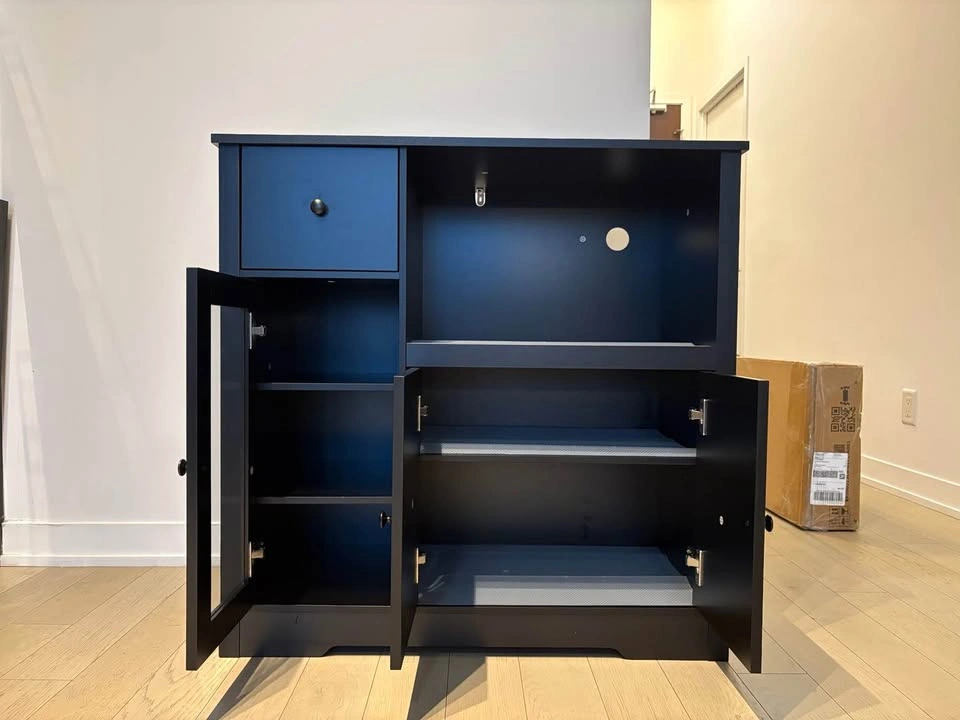 Like-New Counter-Height Kitchen Cabinet / Coffee Bar – 35” Tall - photo 4