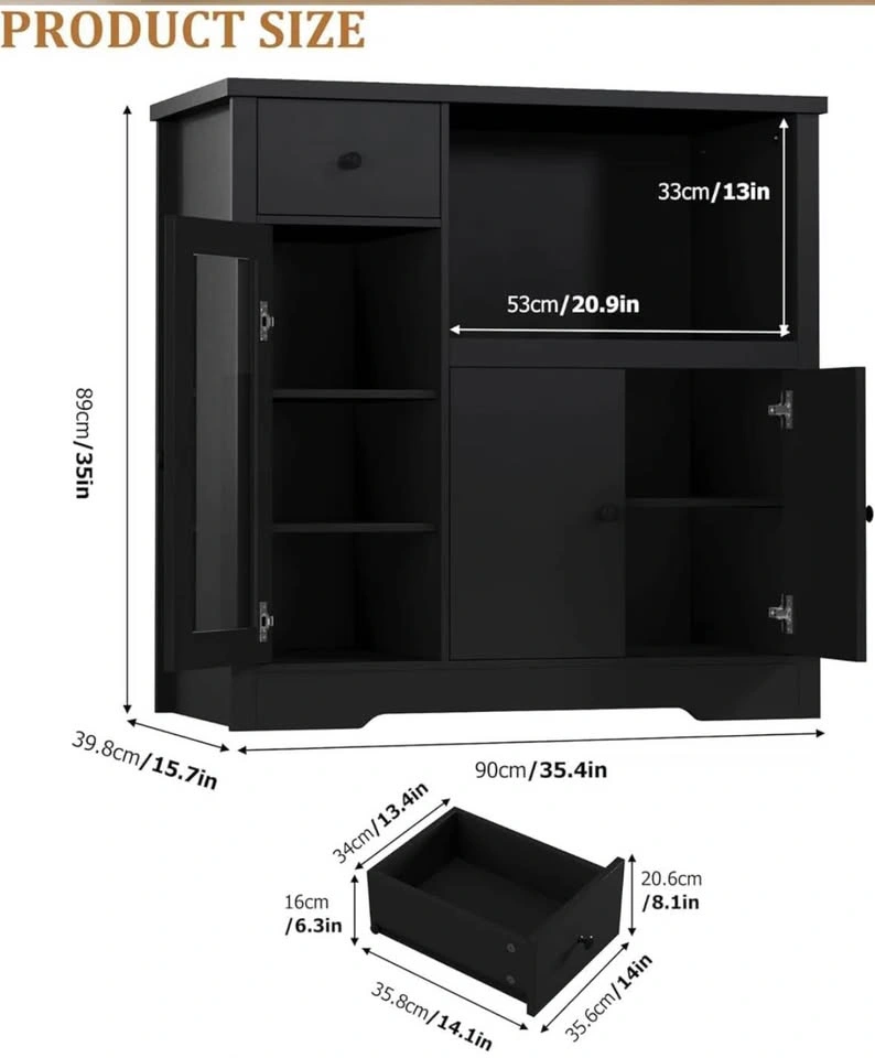 Like-New Counter-Height Kitchen Cabinet / Coffee Bar – 35” Tall - photo 5