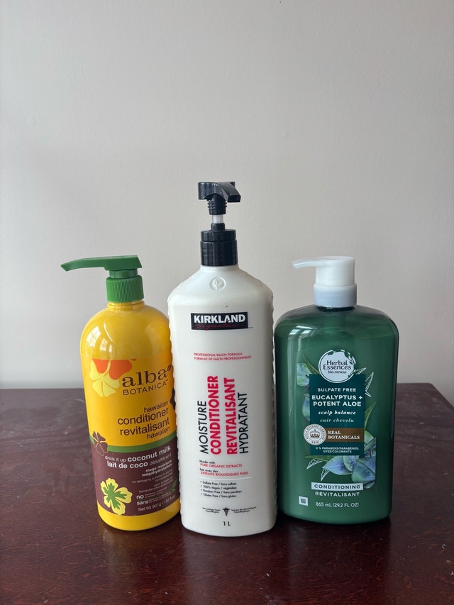 Unopened conditioners- Botanica, Kirkland, Herbal Essences
