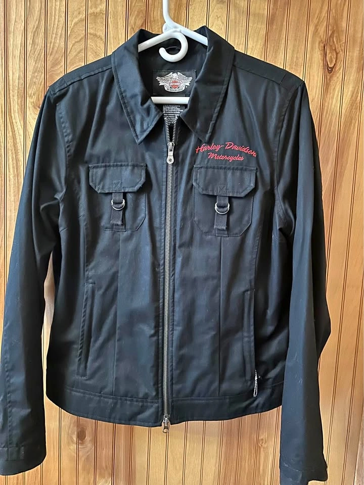 Harley-Davidson Women's Black Jacket – Embroidered – Large