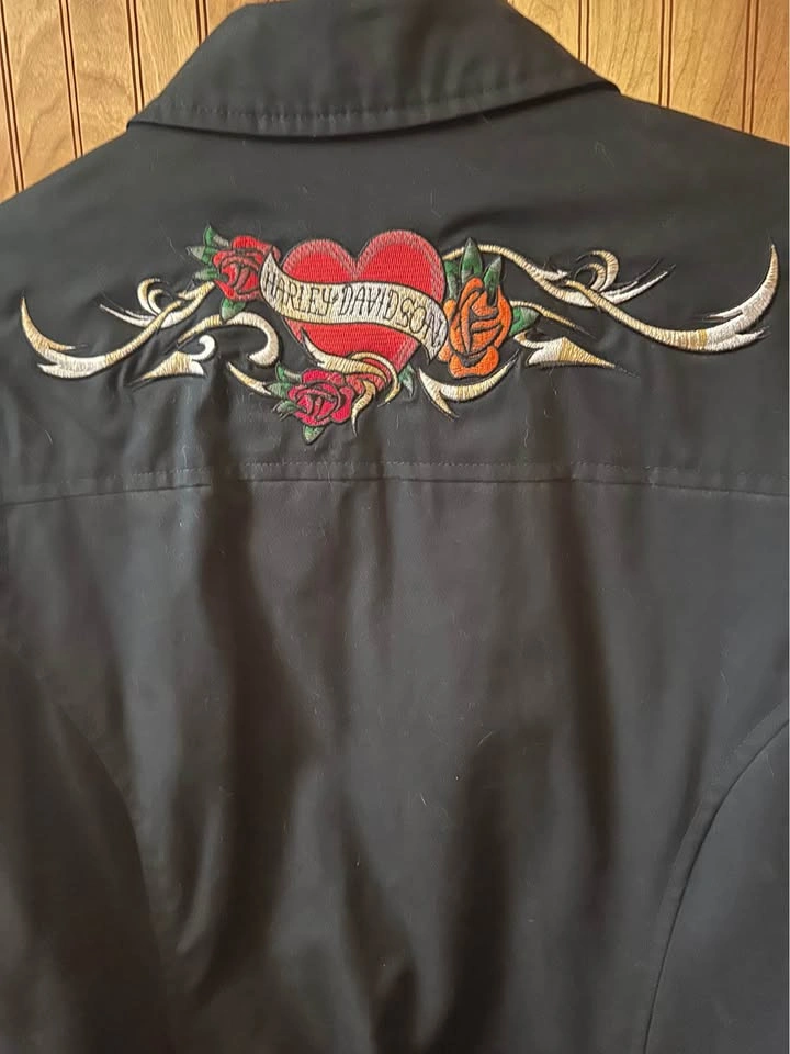 Harley-Davidson Women's Black Jacket – Embroidered – Large - photo 4