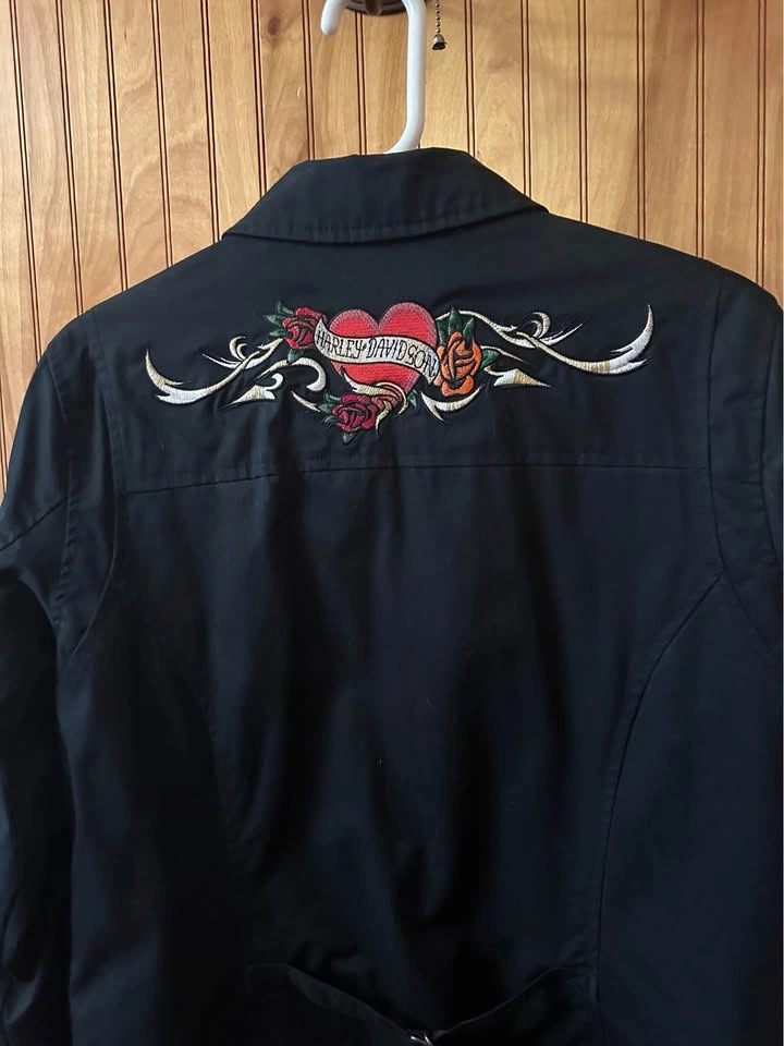 Harley-Davidson Women's Black Jacket – Embroidered – Large - photo 5