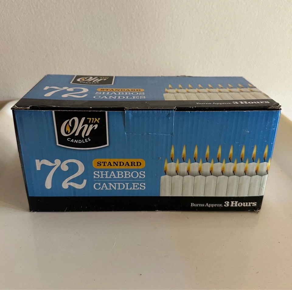 72 White Unscented Shabbos / Household Candles – Brand New - photo 2