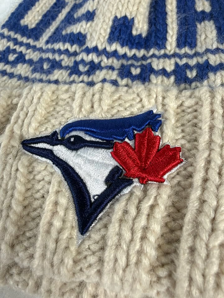 Toronto Blue Jays New Era Women's Knit Pom Toque – Cream/Blue - photo 3