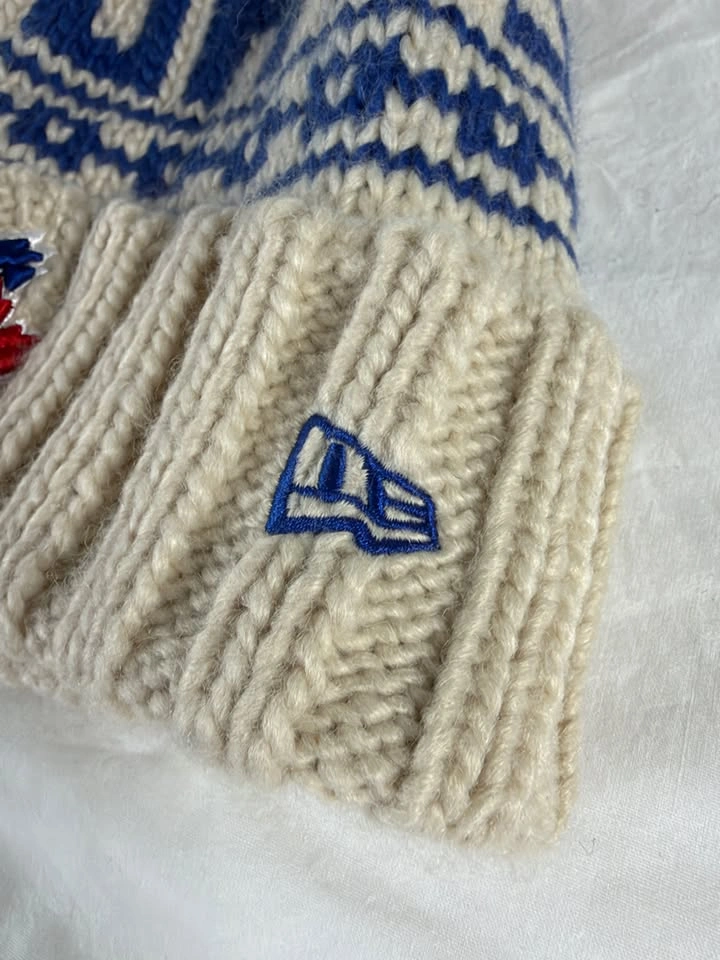 Toronto Blue Jays New Era Women's Knit Pom Toque – Cream/Blue - photo 5