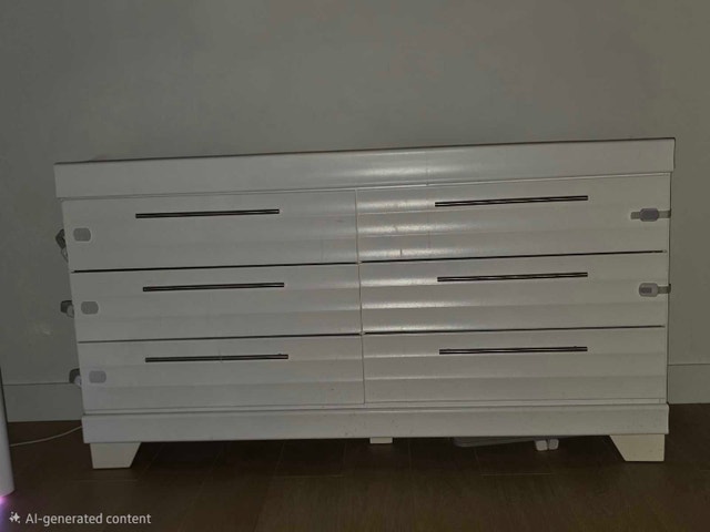 White Bedroom Dresser and Nightstand Set x 2