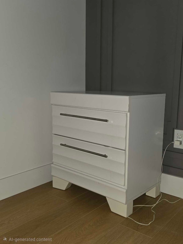 White Bedroom Dresser and Nightstand Set x 2 - photo 2