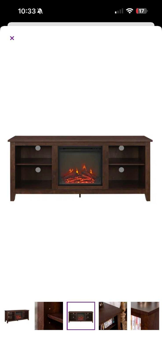 Darby Home Co Kneeland TV Stand with Electric Fireplace