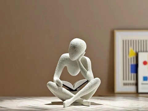 6-Inch Reading Figurine – Book Lover Gift & Shelf Decor