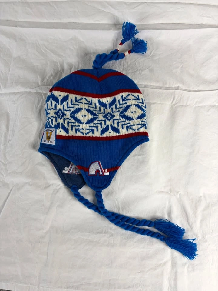 Quebec Nordiques NHL Earflap Toque – Retro Hockey Knit Hat