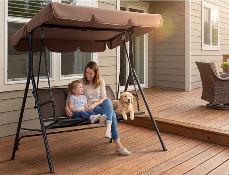 3-Person Outdoor Patio Swing with Canopy - New in Box - photo 3