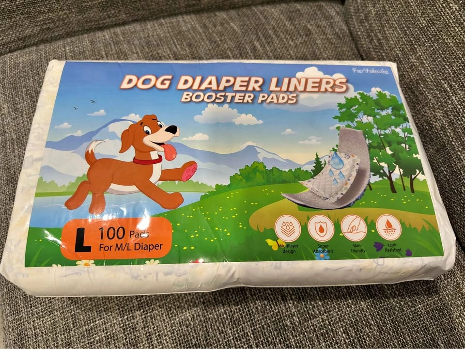 FurVeluxia Dog Diaper Liners Booster Pads