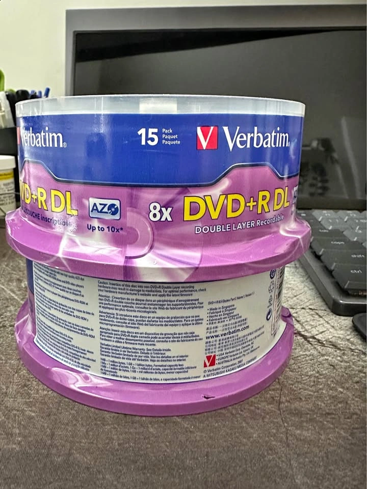 Verbatim 15-Pack DVD+R DL 8x Double Layer Recordable Discs