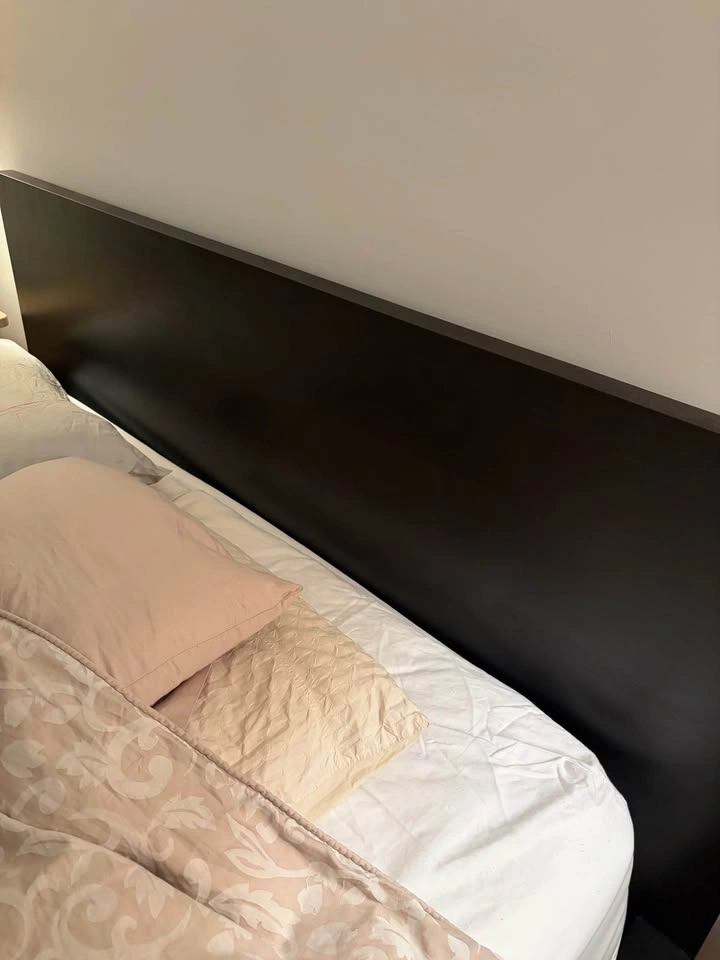 IKEA Malm queen bed frame with 4 drawers, black-brown - photo 3