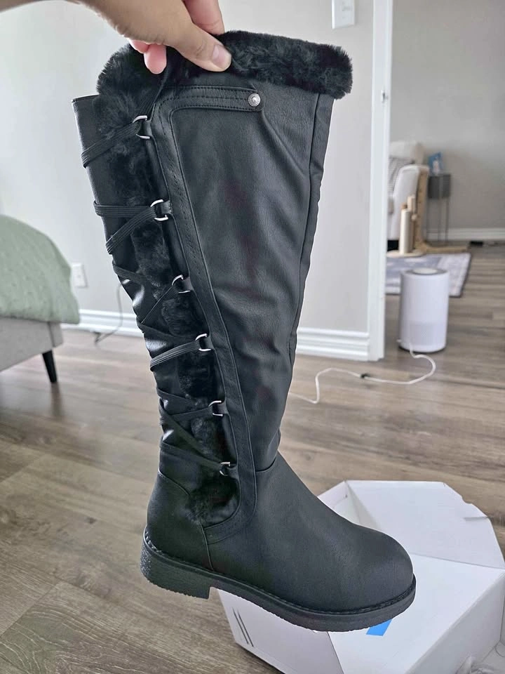 DREAM PAIRS Womens Knee High Faux Fur Lined Boots Size 7.5