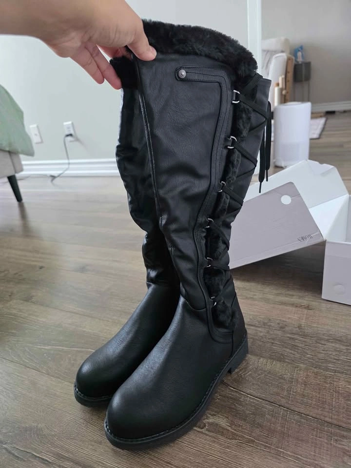 DREAM PAIRS Womens Knee High Faux Fur Lined Boots Size 7.5 - photo 2