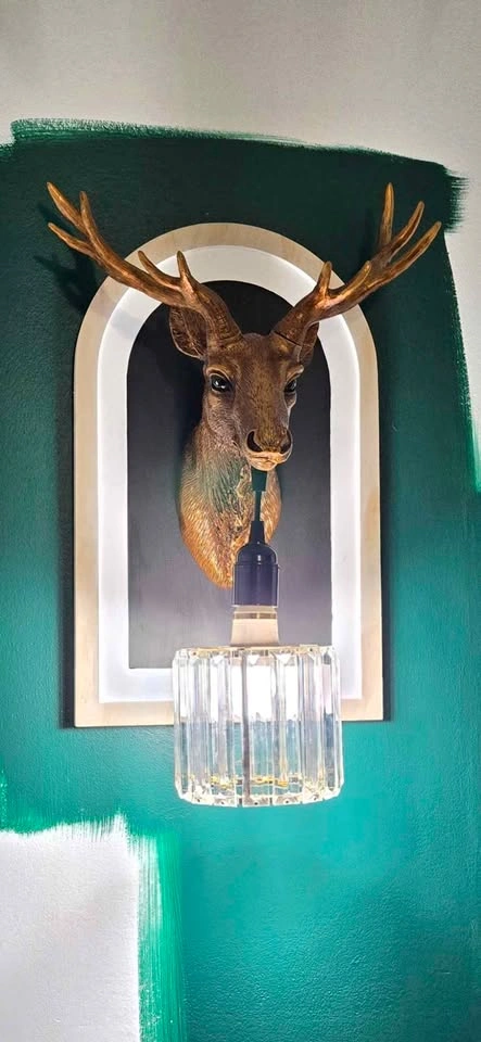 Resin Deer Head Wall Sconce Light - photo 2