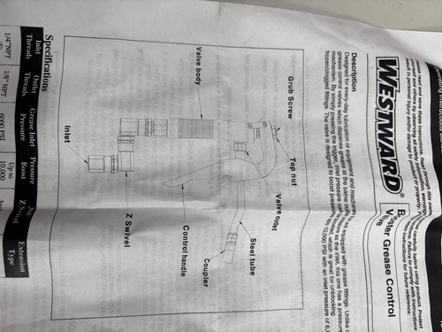 Grease Control Handle Valve for Grease Pump, 6000PSI - photo 5