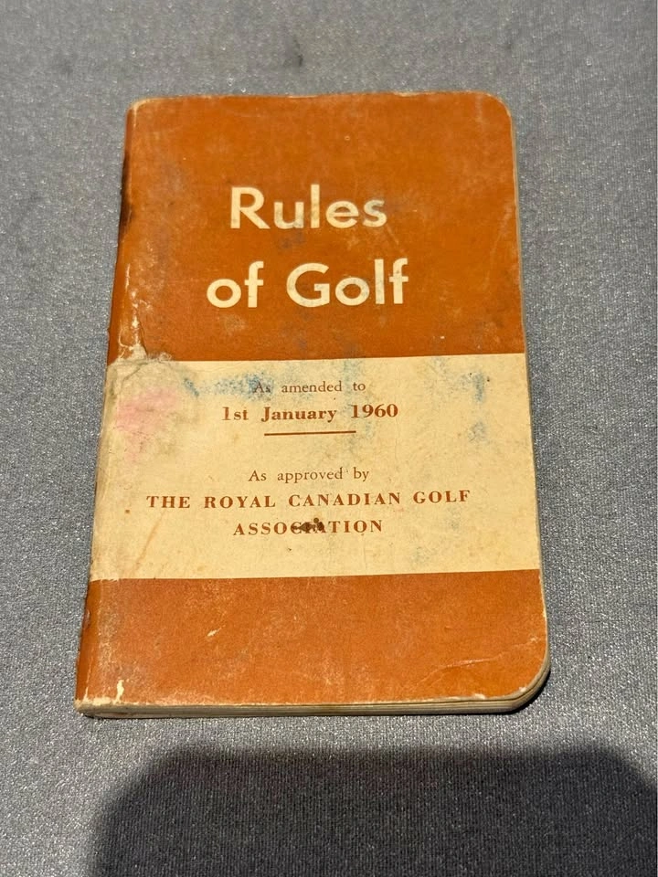 1960 Rules of Golf - Royal Canadian Golf Association