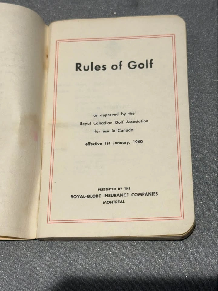 1960 Rules of Golf - Royal Canadian Golf Association - photo 3