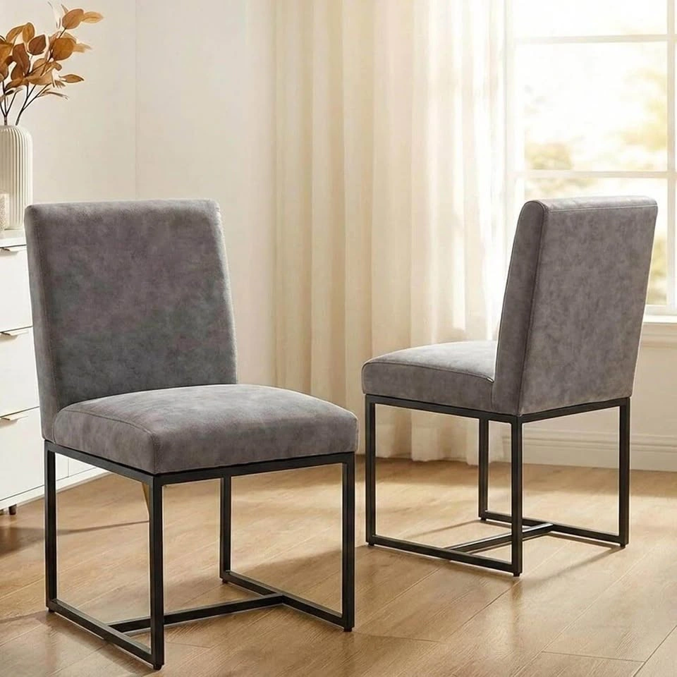 Brand New Modern Faux Leather Dining Chairs – Set of 2 - photo 2