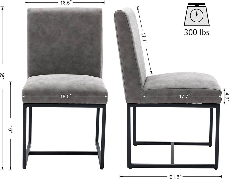 Brand New Modern Faux Leather Dining Chairs – Set of 2 - photo 3