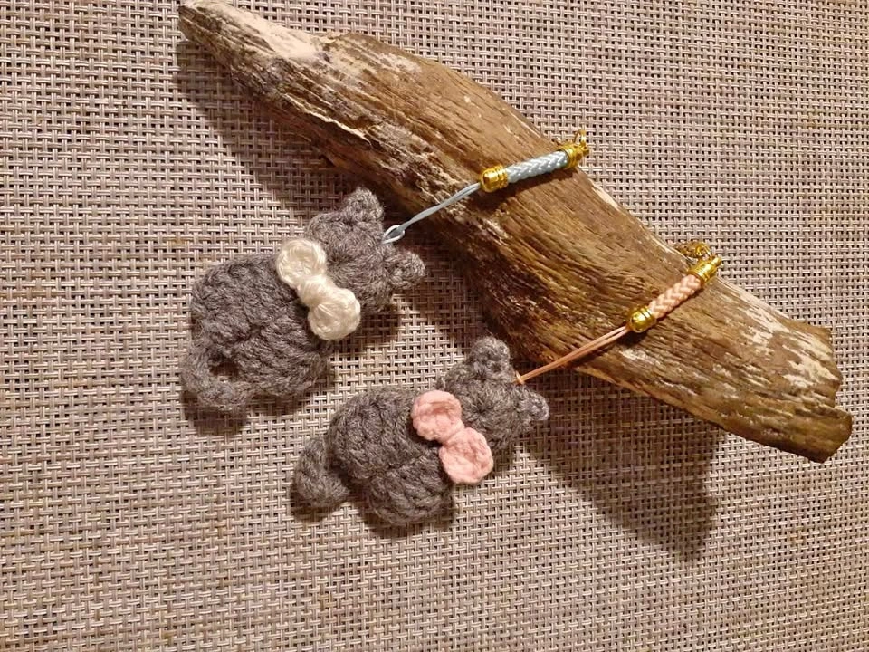 Cute Handmade Knitted Cat Charms