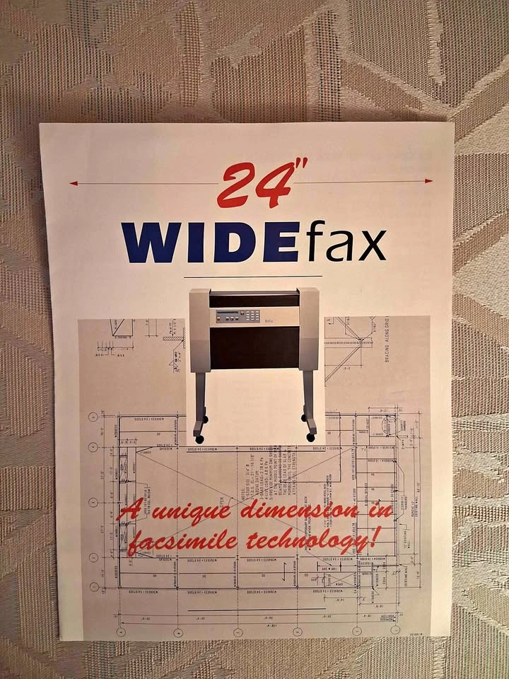 1992 Vintage WIDECOM 24" WIDEfax Advertisement / Tech Print