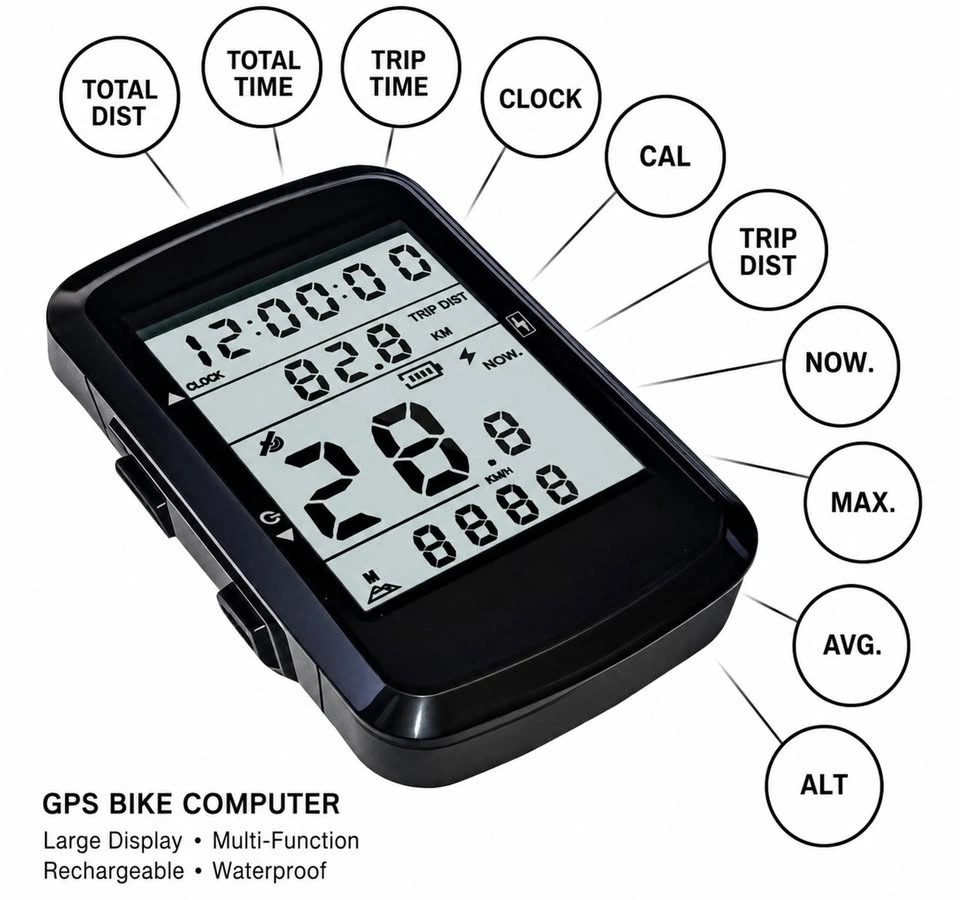 GPS Bike Computer – Brand New, Multi-Function - photo 2