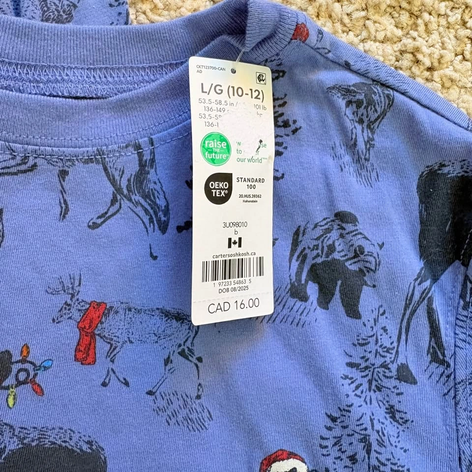 NWT Carter's Matching Christmas Reindeer Long Sleeve Shirts - photo 2