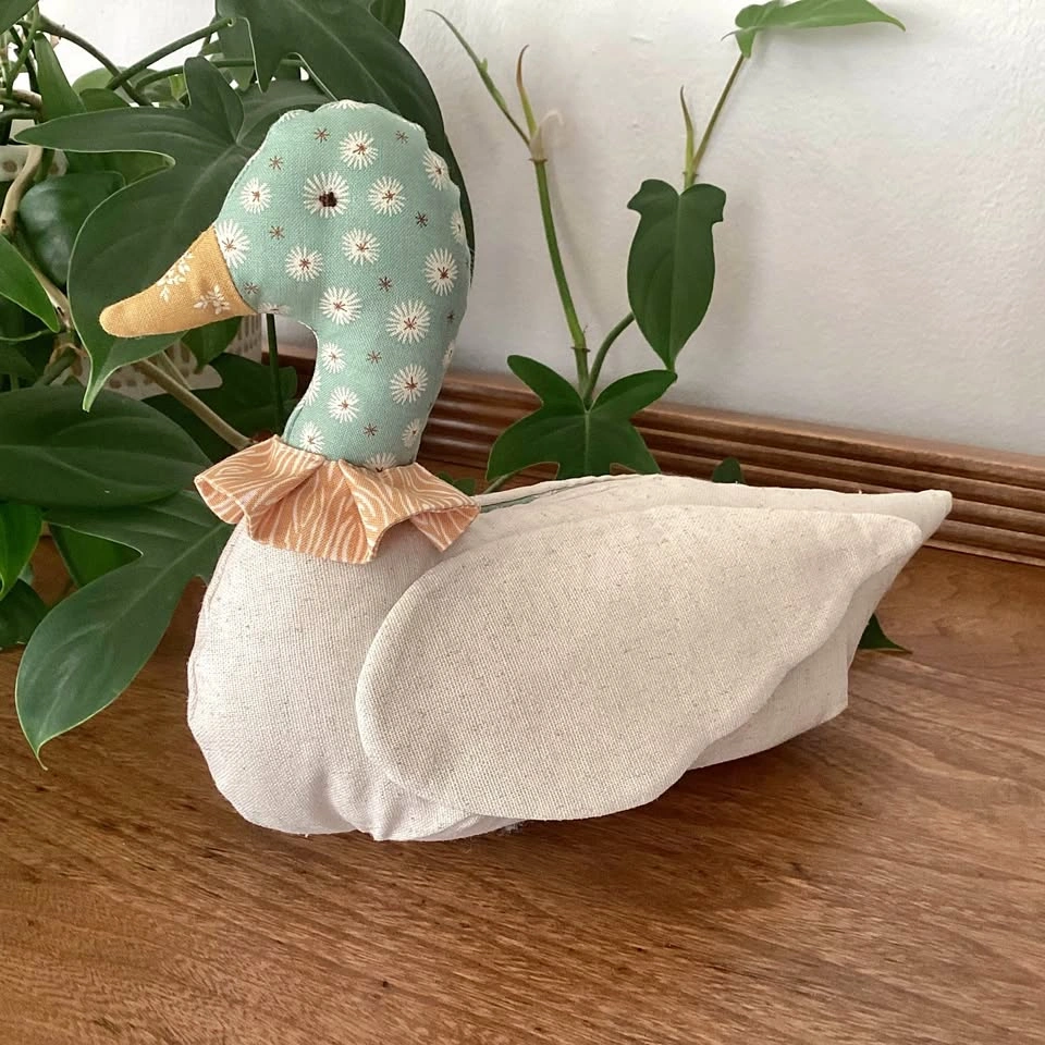 NEW Handmade Fabric Mallard Duck Decoy