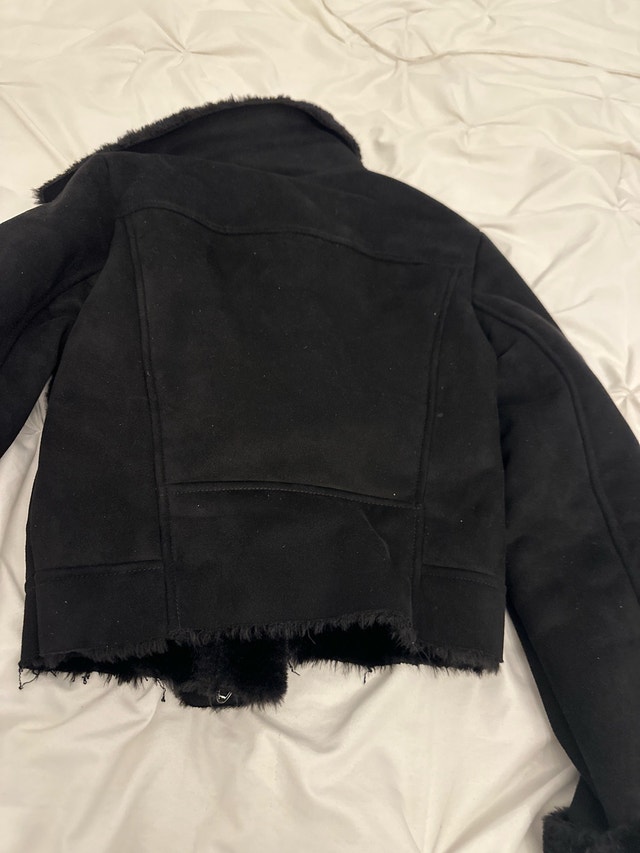 TRF Zara Faux Suede Biker Jacket - photo 4