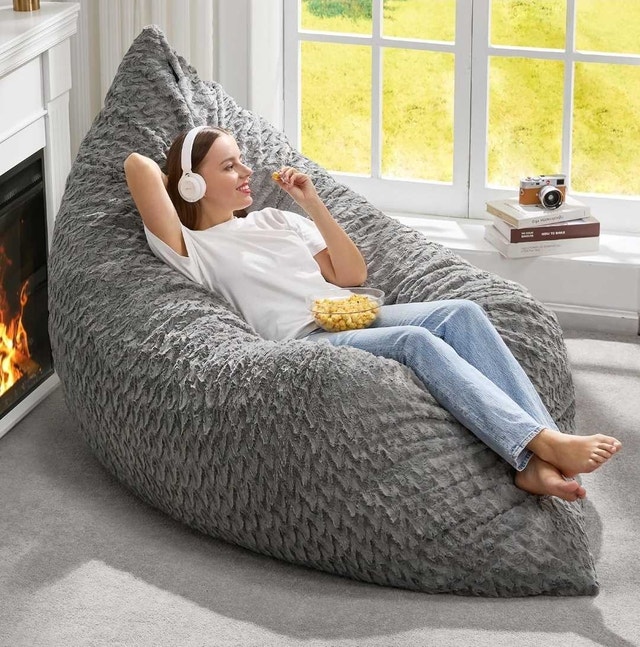 Hobestluk Adult Bean Bag Chair 3 in 1 Convertible