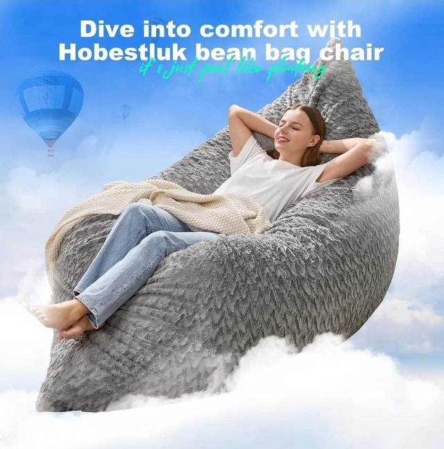 Hobestluk Adult Bean Bag Chair 3 in 1 Convertible - photo 5