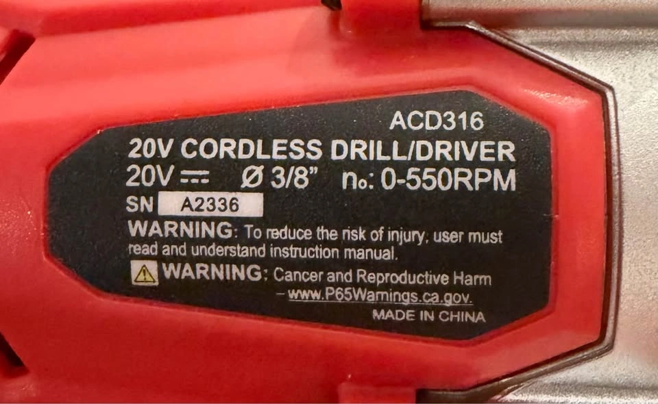 Avid Power ACD316 20V Cordless Drill - photo 4