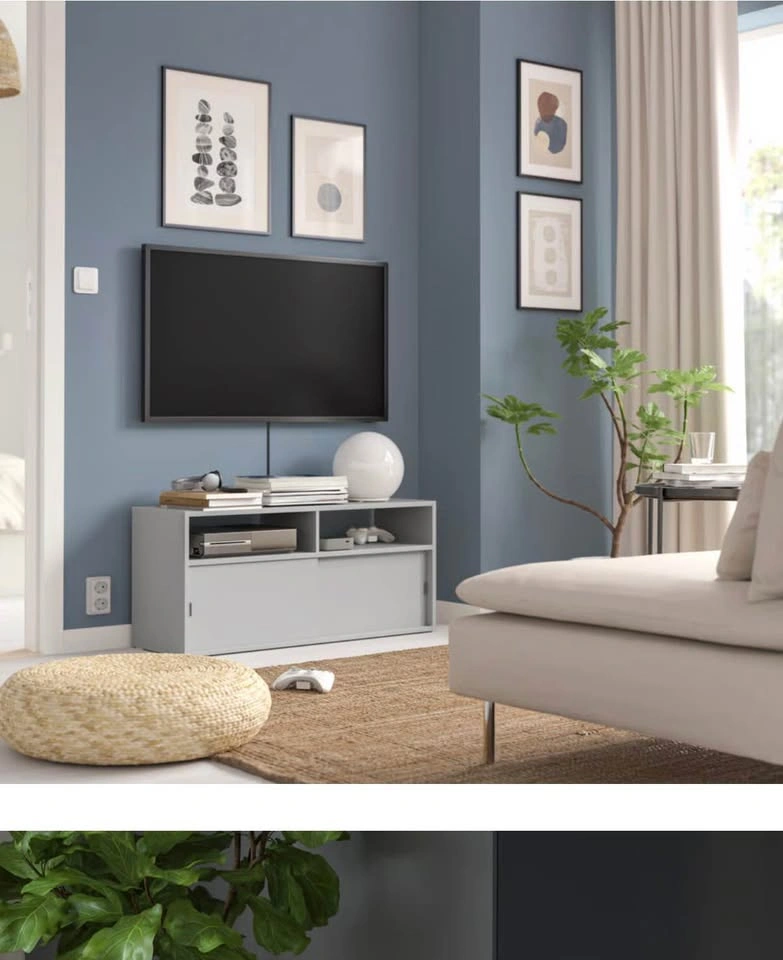 TV Stand / TV Bench – Light Grey with Upgraded Wooden Legs - photo 2