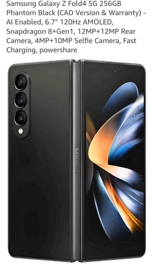 Samsung Galaxy Z Fold 4 + Charger + Case