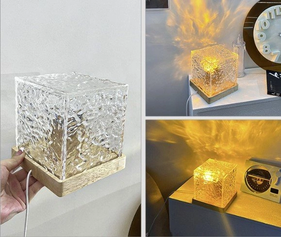 Brand New Crystal Rotating Night Light 16 Color Dynamic Water Ri - photo 3