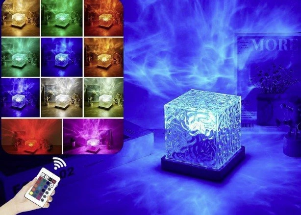 Brand New Crystal Rotating Night Light 16 Color Dynamic Water Ri - photo 4
