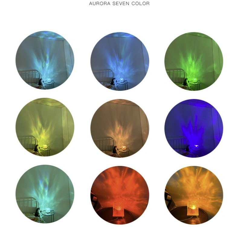Brand New Crystal Rotating Night Light 16 Color Dynamic Water Ri - photo 5