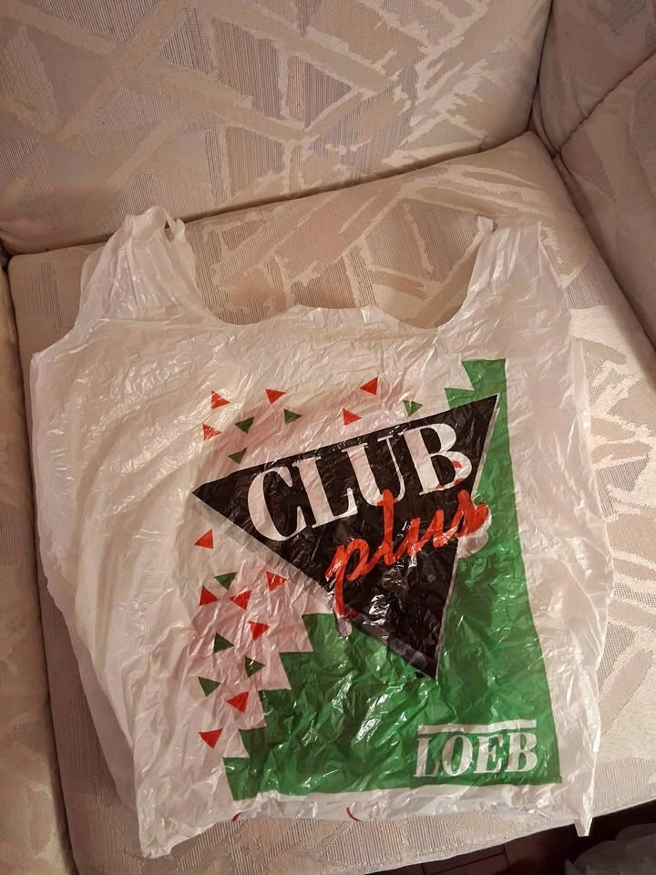 Vintage 1992 Loeb Supermarket Plastic Bag - Club Plus Collectibl