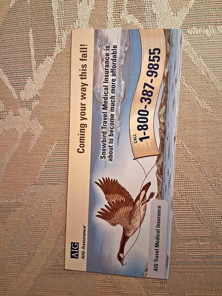 Collectible 2005 AIG Assurance Snowbird Insurance Ephemera